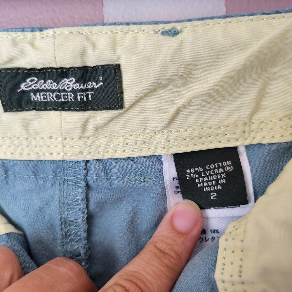 Womens Blue Cargo Shorts - Picture 3 of 9